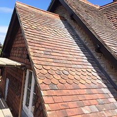 Re-roof using clay tiles, Westbury, Wiltshire
